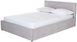 Hygena Lavendon Kingsize Fabric Ottoman Bed Frame - Latte